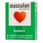 Презервативы анатомической формы Masculan Anatomic - 3 шт. - Masculan - купить с доставкой в Белгороде