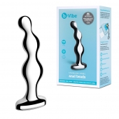 Стальной анальный фаллоимитатор для простаты Stainless Steel Anal Beads - 13 см. - b-Vibe - в Белгороде купить с доставкой