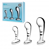 Набор из 3 стальных стимуляторов простаты Stainless Steel P-spot Training Set - b-Vibe - в Белгороде купить с доставкой