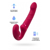 Малиновый безремневой страпон Lapis - 23 см. - Lovense - купить с доставкой в Белгороде