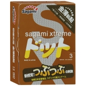 Презервативы Sagami Xtreme FEEL UP с точечной текстурой и линиями прилегания - 3 шт. - Sagami - купить с доставкой в Белгороде