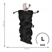 Черный мешочек для хранения игрушек Treasure Bag L - Satisfyer - купить с доставкой в Белгороде