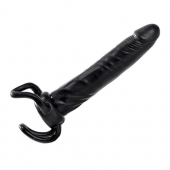 Чёрная насадка-фаллос для двойного проникновения INFLATABLE DILDO SLIM DONG  - 13,5 см. - Toyz4lovers - в Белгороде купить с доставкой