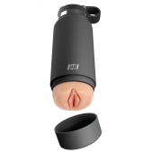 Серый мастурбатор в виде бутылки F*ck Flask - Pipedream - в Белгороде купить с доставкой
