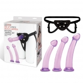 Тренировочный набор с тремя насадками Pegging Training Set - Lux Fetish - купить с доставкой в Белгороде
