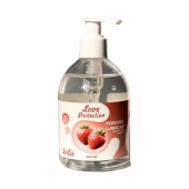 Лубрикант на водной снове Love Protection Strawberry с ароматом клубники - 300 мл. - Lola Games - купить с доставкой в Белгороде