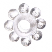 Прозрачное гелевое эрекционное кольцо-цветок - Toyfa Basic - в Белгороде купить с доставкой