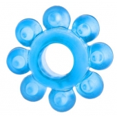 Голубая гелевая насадка-цветок - Toyfa Basic - в Белгороде купить с доставкой