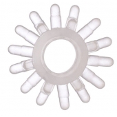 Прозрачное гелевое эрекционное кольцо с шипиками - Toyfa Basic - в Белгороде купить с доставкой