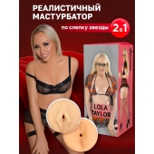 Двусторонний мастурбатор Lola Taylor - 22 см. - ФлешНаш - в Белгороде купить с доставкой