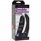 Черная насадка-фаллоимитатор для двойной стимуляции Double Penetrator - 16 см. - Doc Johnson - купить с доставкой в Белгороде