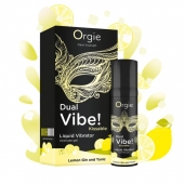Съедобный жидкий вибратор Dual Vibe! со вкусом лимонного джина с тоником - 15 мл. - ORGIE - купить с доставкой в Белгороде