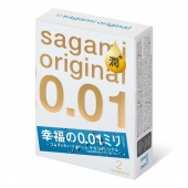 Увлажнённые презервативы Sagami Original 0.01 Extra Lub - 2 шт. - Sagami - купить с доставкой в Белгороде