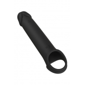 Черная насадка-удлинитель с вибрацией Vibrating Extender With Remote - Dream Toys - в Белгороде купить с доставкой
