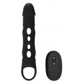 Черная насадка-удлинитель Vibrating Extender With Remote с вибрацией - Dream Toys - в Белгороде купить с доставкой