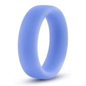 Голубое люминесцентное кольцо Silicone Glo Cock Ring - Blush Novelties - в Белгороде купить с доставкой