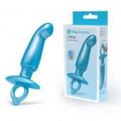 Голубая анальная пробка для массажа простаты Hither Silicone Prostate Plug - 14,3 см. - b-Vibe - в Белгороде купить с доставкой