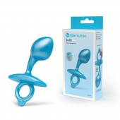 Голубая анальная пробка для массажа простаты Bulb Silicone Prostate Plug - 10,7 см. - b-Vibe - в Белгороде купить с доставкой
