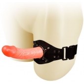 Телесный фаллос с креплением на ногу - 17 см. - Baile - купить с доставкой в Белгороде