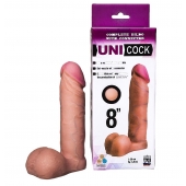 Фаллическая насадка для страпона UNICOCK 8  - 20 см. - LOVETOY (А-Полимер) - купить с доставкой в Белгороде