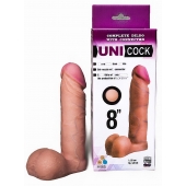 Фаллическая насадка для страпона UNICOCK 8  - 20 см. - LOVETOY (А-Полимер) - купить с доставкой в Белгороде