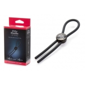 Тёмно-серое эрекционное кольцо с зажимом Again and Again Adjustable Cock Ring - Fifty Shades of Grey - в Белгороде купить с доставкой