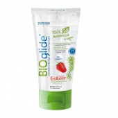 Гель-смазка на водной основе с ароматом клубники BioGlide - 80 мл. - Joy Division - купить с доставкой в Белгороде