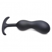 Черный массажер простаты с утяжелителями Premium Silicone Weighted Prostate Plug Large - 18,8 см. - XR Brands - в Белгороде купить с доставкой