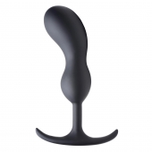 Черный массажер простаты с утяжелителями Premium Silicone Weighted Prostate Plug Large - 18,8 см. - XR Brands - в Белгороде купить с доставкой
