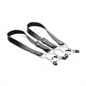 Ремни с зажимами для половых губ Spread Labia Spreader Straps with Clamps - XR Brands - купить с доставкой в Белгороде
