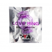 Фиолетовое виброкольцо с двумя вибропульками - Toyfa Basic - в Белгороде купить с доставкой