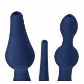 Набор из 3 универсальных насадок для анального душа Universal 3 Piece Silicone Enema Attachment Set - XR Brands - купить с доставкой в Белгороде