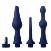 Набор из 3 универсальных насадок для анального душа Universal 3 Piece Silicone Enema Attachment Set - XR Brands - купить с доставкой в Белгороде