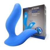 Синий вибромассажер простаты 3,5’’ Curve P-spot Massager - 12 см. - Erokay - в Белгороде купить с доставкой