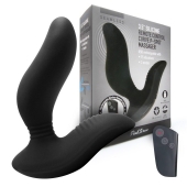 Черный вибромассажер простаты 3,5’’ Remote Control Curve P-spot Massager - 12 см. - Erokay - в Белгороде купить с доставкой