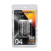 Прозрачная насадка с бороздками STAY HARD COCK SLEEVE 04 CLEAR - Blush Novelties - в Белгороде купить с доставкой