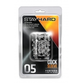Прозрачная насадка с капельками STAY HARD COCK SLEEVE 05 CLEAR - Blush Novelties - в Белгороде купить с доставкой