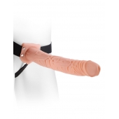 Фаллопротез телесного цвета Hollow Strap-On - 29 см. - Pipedream - купить с доставкой в Белгороде