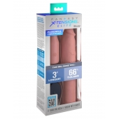 Телесная вибронасадка на член 3  Vibrating Mega X-tension with Remote - 22,9 см. - Pipedream - в Белгороде купить с доставкой