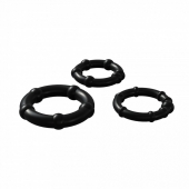 Набор из 3 черных эрекционных колец Babooom Ring Set - Adrien Lastic - в Белгороде купить с доставкой