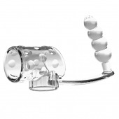Прозрачная насадка на пенис и мошонку с анальным стимулятором Rilley - Baile - в Белгороде купить с доставкой