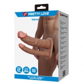 Реалистичная полая насадка на член для двойного проникновения Yairon - 17,5 см. - Baile - купить с доставкой в Белгороде