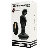 Черный массажер простаты с вибрацей и возвратно-поступательными движениями - Boys of Toys - в Белгороде купить с доставкой
