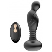 Черный массажер простаты с вибрацей и возвратно-поступательными движениями - Boys of Toys - в Белгороде купить с доставкой