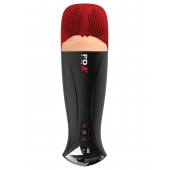 Телесный мастурбатор-вагина в черной колбе с вибрацией Fuck-O-Matic Pro XL - Pipedream - в Белгороде купить с доставкой