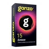 Презервативы анатомической формы с точечной и ребристой структурой Ganzo Extase - 15 шт. - Ganzo - купить с доставкой в Белгороде