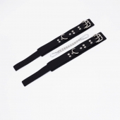 Черные кожаные оковы с регулируемыми ремешками - Crazy Handmade - купить с доставкой в Белгороде