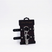 Черно-красные кожаные оковы - Crazy Handmade - купить с доставкой в Белгороде