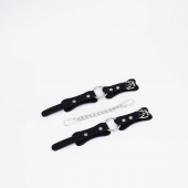 Черные кожаные наручники с кольцом - Crazy Handmade - купить с доставкой в Белгороде