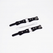 Черные кожаные наручники с кольцом - Crazy Handmade - купить с доставкой в Белгороде